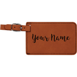 Script Name Leatherette Luggage Tag (Personalized)