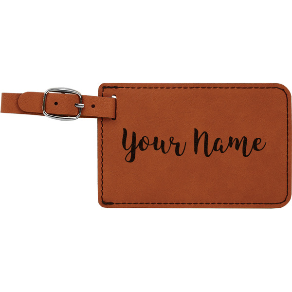 Custom Script Name Leatherette Luggage Tag (Personalized)