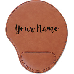 Script Name Leatherette Mouse Pad with Wrist Support (Personalized)