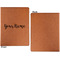 Script Name Cognac Leatherette Portfolios with Notepad - Large - Single Sided - Apvl