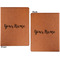 Script Name Cognac Leatherette Portfolios with Notepad - Small - Double Sided- Apvl