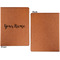 Script Name Cognac Leatherette Portfolios with Notepad - Small - Single Sided- Apvl