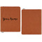 Script Name Cognac Leatherette Zipper Portfolios with Notepad - Single Sided - Apvl