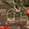 Script Name Engraved Glass Ornaments - Round (Lifestyle)
