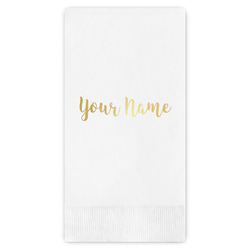 Script Name Guest Napkins - Foil Stamped (Personalized)