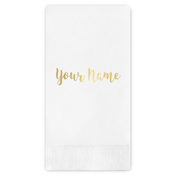 Custom Script Name Guest Napkins - Foil Stamped (Personalized)