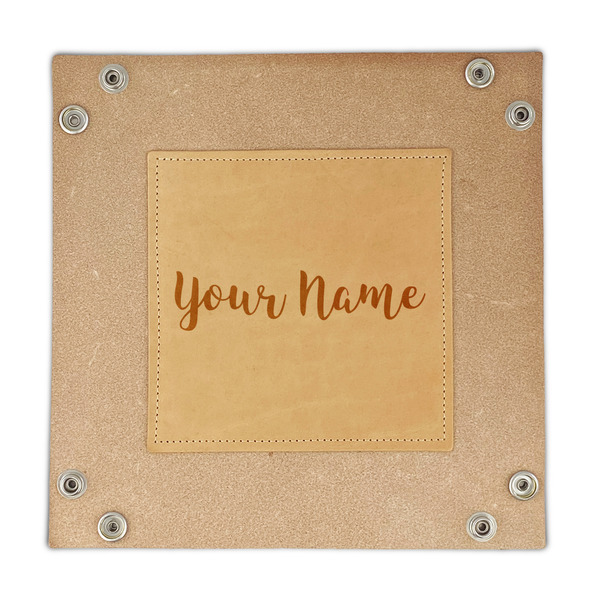 Script Name Genuine Leather Valet Trays - FRONT (flat)