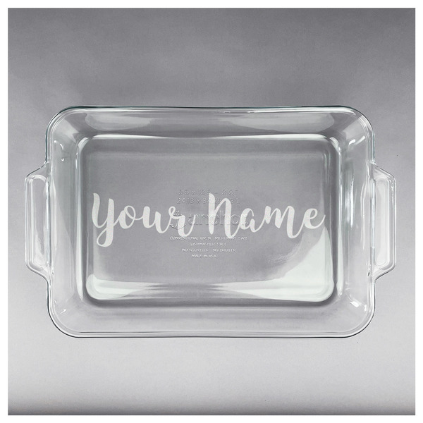 Script Name Glass Baking Dish - 13"x9" - Approval