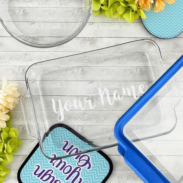 Script Name Glass Baking Dish - 13"x9" - Lifestyle