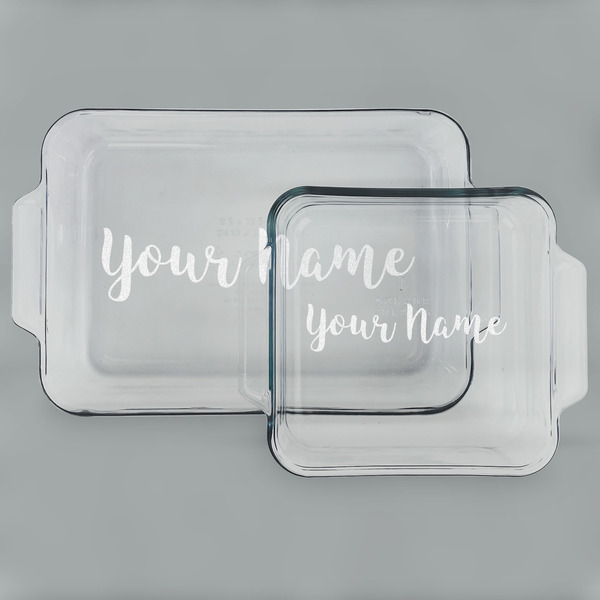 Script Name Glass Baking Dish Set - Main