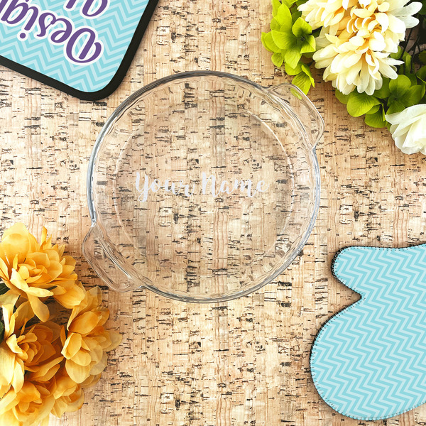 Script Name Glass Pie Dish - LIFESTYLE