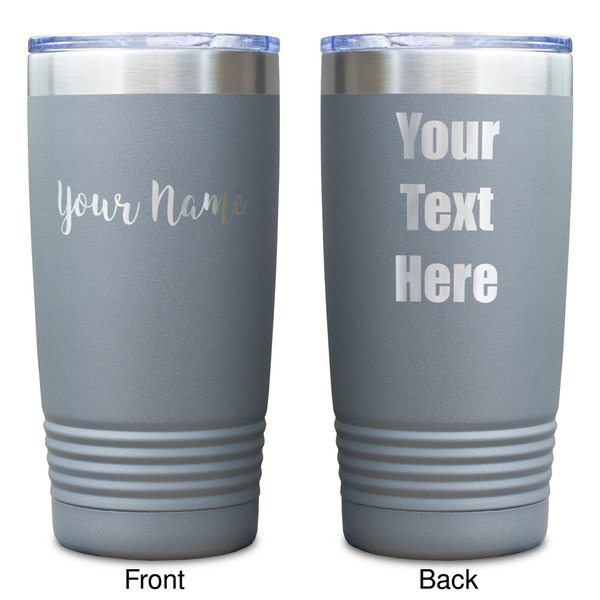 Script Name Gray Polar Camel Tumbler - 20oz - Double Sided - Approval
