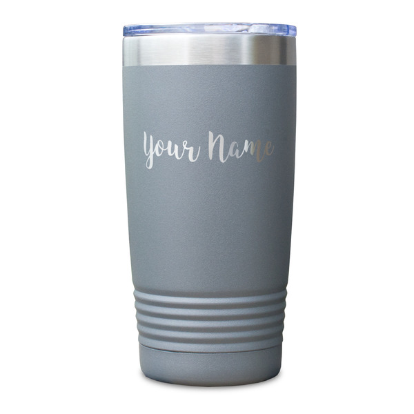 Script Name Gray Polar Camel Tumbler - 20oz - Single Sided - Approval