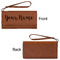 Script Name Ladies Wallets - Faux Leather - Rawhide - Front & Back View