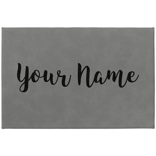 Script Name Large Engraved Gift Box with Leather Lid - Approval