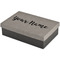 Script Name Large Engraved Gift Box with Leather Lid - Front/Main