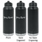 Script Name Laser Engraved Water Bottles - 2 Styles - Front & Back View