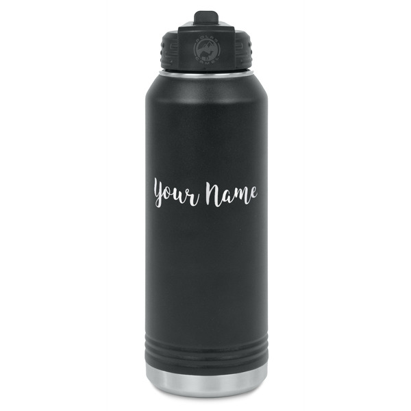 Custom Script Name Water Bottle - Laser Engraved - Single-Sided (Personalized)