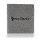 Script Name Leather Binder - 1" - Grey - Front View