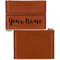 Script Name Leather Business Card Holder Front Back Single Sided - Apvl