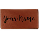 Script Name Leatherette Checkbook Holder - Single-Sided (Personalized)