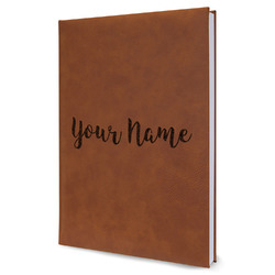 Script Name Leather Sketchbook - Large - Double-Sided (Personalized)