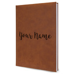 Script Name Leather Sketchbook - Large - Single-Sided (Personalized)