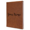 Script Name Leather Sketchbook - Large - Single Sided - Angled View