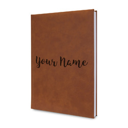 Script Name Leather Sketchbook - Small - Double-Sided (Personalized)