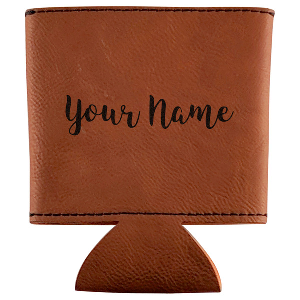 Custom Script Name Leatherette Can Sleeve (Personalized)