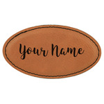 Script Name Leatherette Oval Name Badge with Magnet (Personalized)