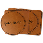 Script Name Faux Leather Iron On Patch (Personalized)