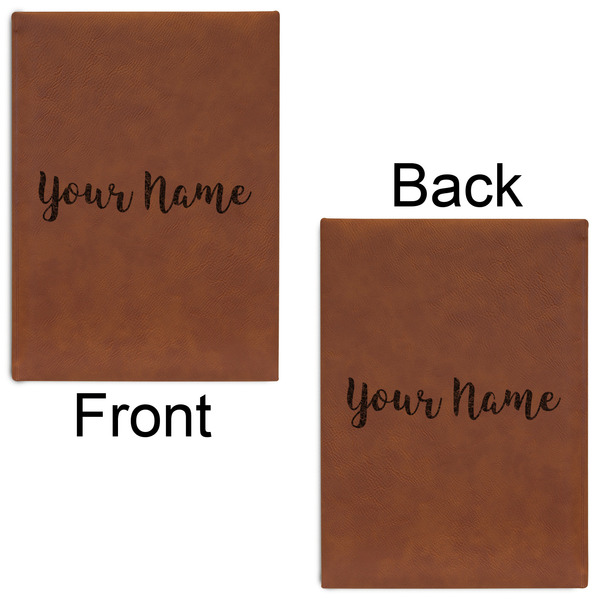 Script Name Leatherette Sketchbooks - Large - Double Sided - Front & Back View