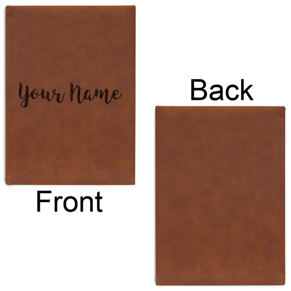 Script Name Leatherette Sketchbooks - Large - Single Sided - Front & Back View