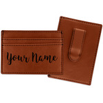 Script Name Leatherette Wallet with Money Clip (Personalized)