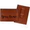 Script Name Leatherette Wallet with Money Clips - Front and Back