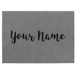 Script Name Gift Box w/ Engraved Leather Lid - Medium (Personalized)