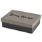 Script Name Medium Gift Box with Engraved Leather Lid - Front/Main