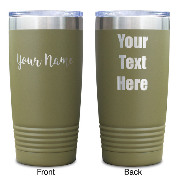 Script Name Olive Polar Camel Tumbler - 20oz - Double Sided - Approval