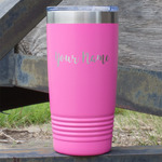 Script Name 20 oz Stainless Steel Tumbler - Pink - Single-Sided (Personalized)
