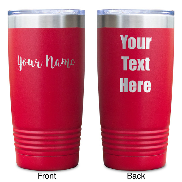Script Name Red Polar Camel Tumbler - 20oz - Double Sided - Approval