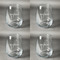 Script Name Set of Four Personalized Stemless Wineglasses (Approval)