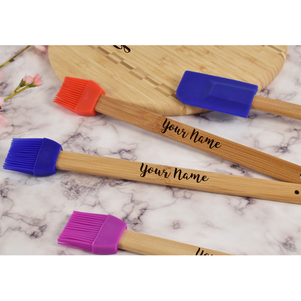 Script Name Silicone Brush - Blue - Lifestyle