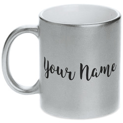 Script Name Metallic Silver Mug (Personalized)
