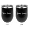 Script Name Stainless Wine Tumblers - Black - Double Sided - Approval