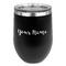 Script Name Stemless Stainless Steel Wine Tumbler - Black - Double-Sided (Personalized)