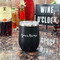 Script Name Stainless Wine Tumblers - Black - Double Sided - In Context