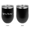 Script Name Stainless Wine Tumblers - Black - Single Sided - Approval