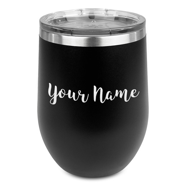 Custom Script Name Stemless Stainless Steel Wine Tumbler (Personalized)