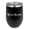 Script Name Stainless Wine Tumblers - Black - Single Sided - Front